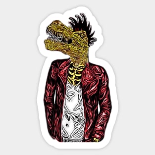 Dino Punk Sticker